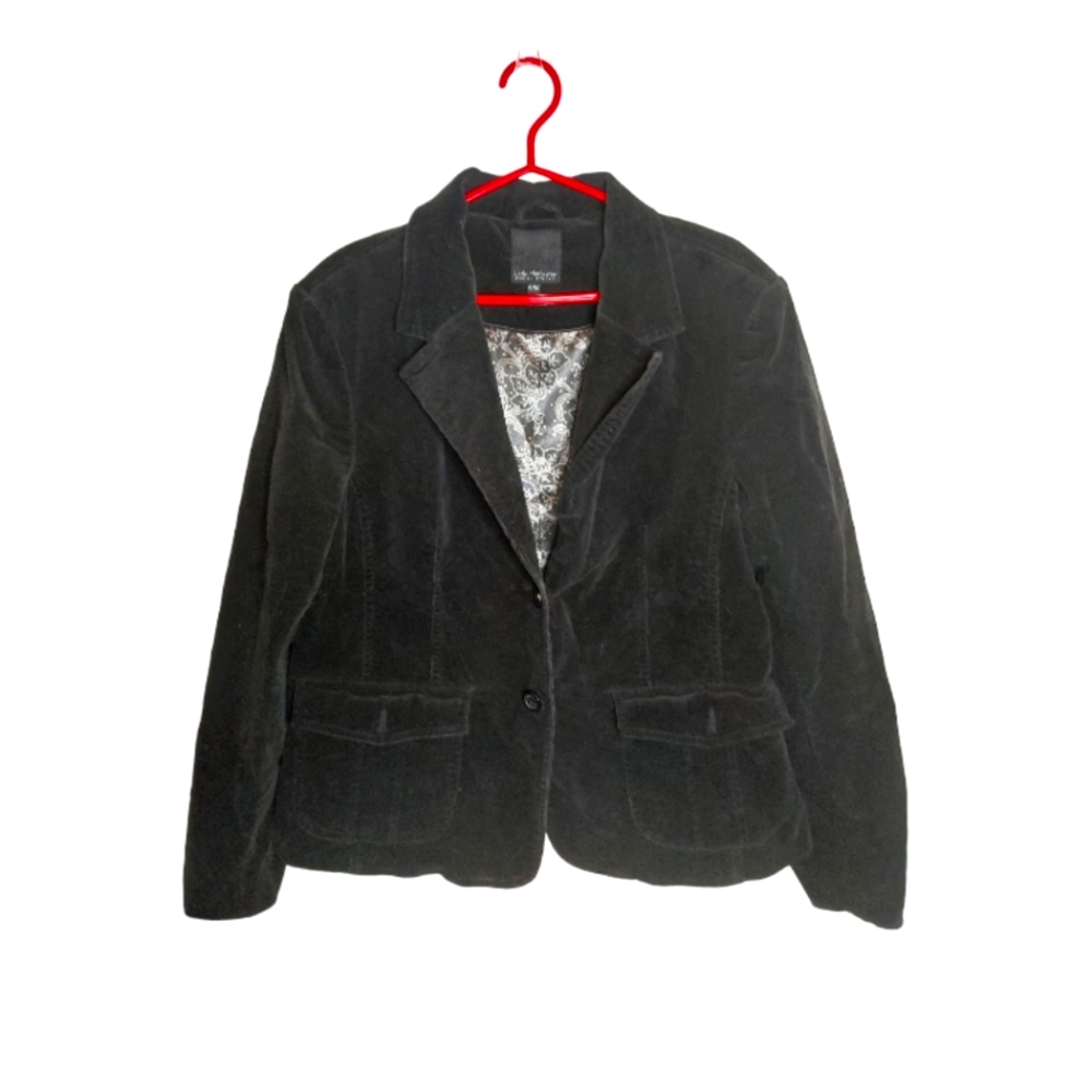 Lady Hathaway Black Corduroy Blazer Jacket